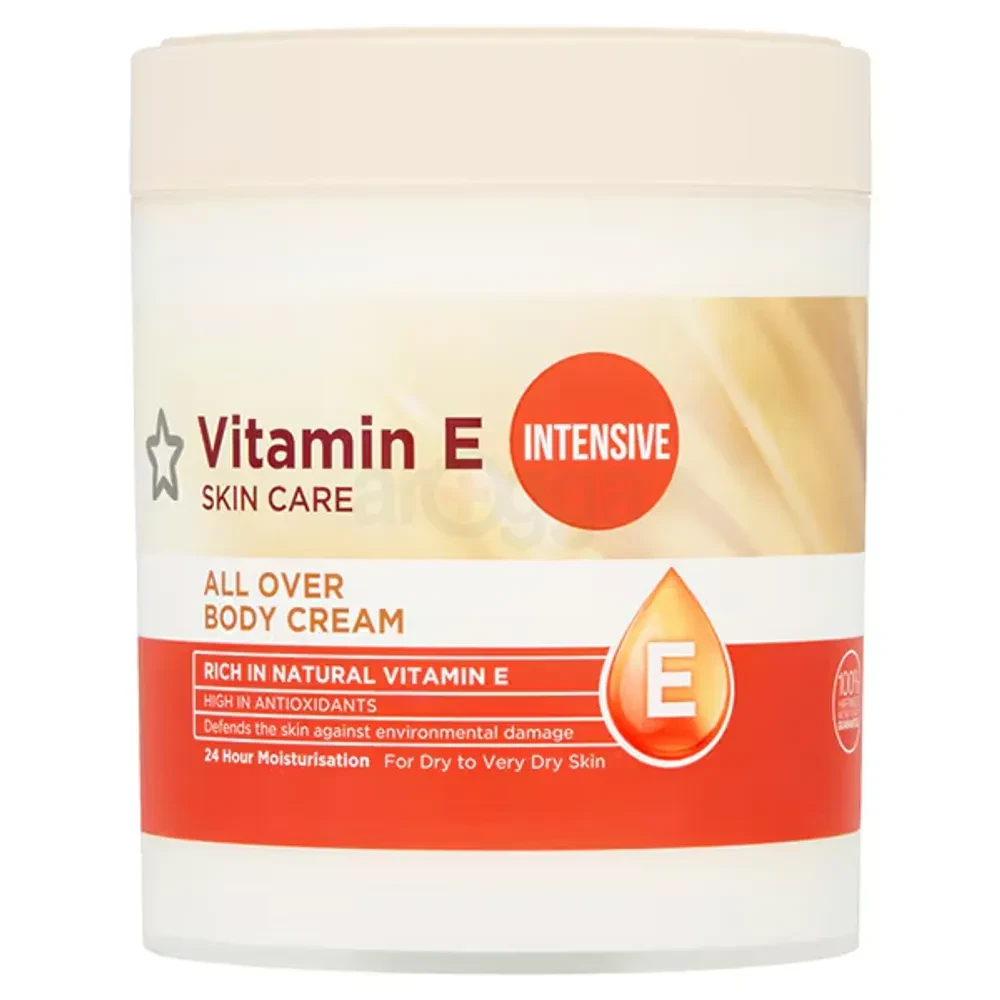 Vitamin E All Over Body Cream 475ml (For Dry to Very Dry Skin) -  Intensive Skin Care - Made in the UK