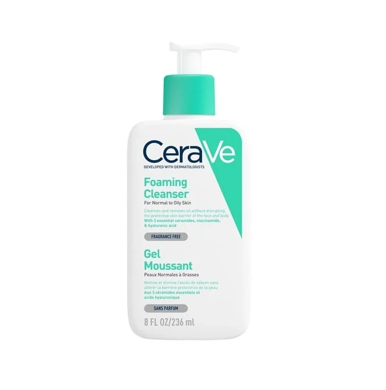Cerave Foaming Cleanser (For Normal to Oily Skin) 473 ml - Made in France