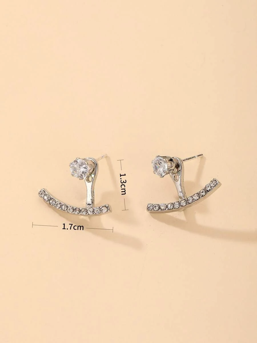 Rhinestone Decor Earring Jackets