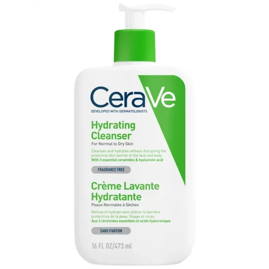Cerave Hydrating Cleanser (For Normal to Dry Skin) 473 ml - Made in France
